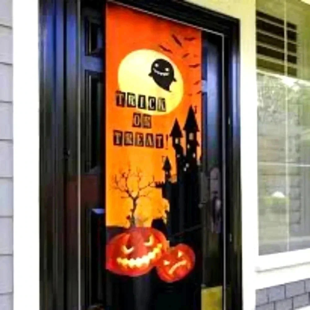 HALLOWEEN Decor Door Banner Made By Promark 84x24 Inch Reusable Washable NEW